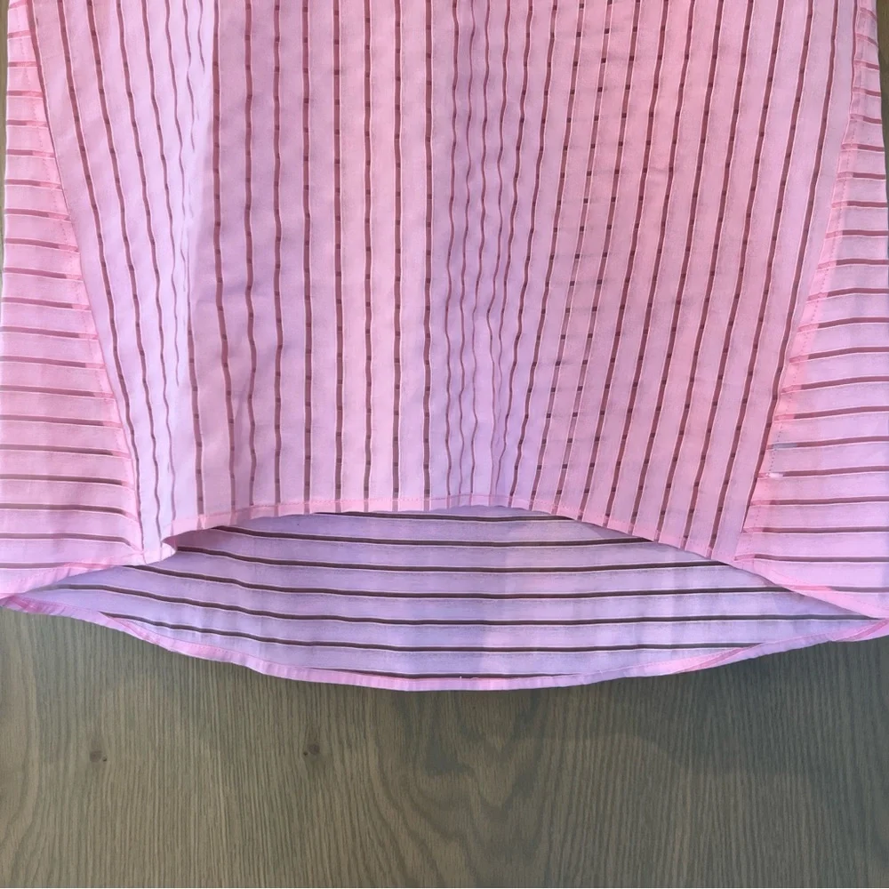 J. Crew Pink Striped Short-Sleeve Top